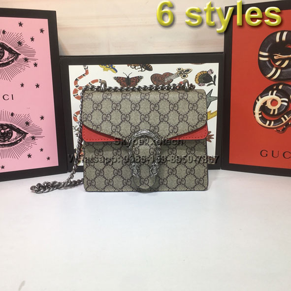 Gucci Dionysus GG Supreme Shoulder Bags Handbags Big and Mini Size Avaliable